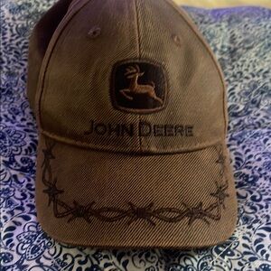 John Deere Brown Hat Iconic Logo Curved Brim